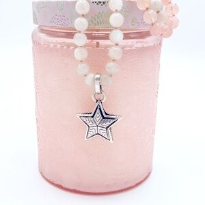 New 36in moonstone necklace with 925 star pendant